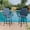 Blue - Padded, variant on BouPower 2 Piece Outdoor Swivel Bar Stools Set, 27.5 Inch Bar Height Patio Chairs with 360° Rotation, High Back, Armrests and Textilene Seat for Deck, Porch, Poolside, Backyard
