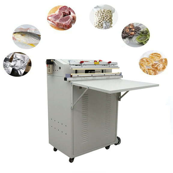 INTBUYING Outside Pumping Vacuum Sealer Plastic Aluminum Foil Bag Sealing Packaging Sealer Antirust Spraying White