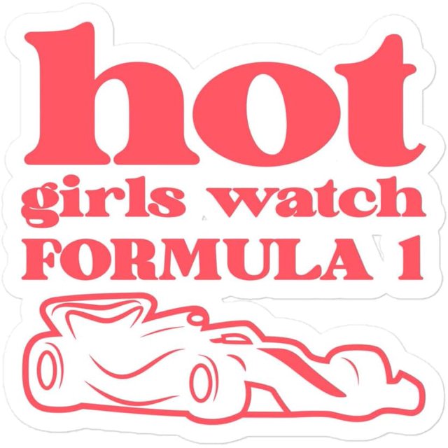 Hot Girls Watch F1 Sticker Gp Racing F1 Sticker Formula One Motorsport Vinyl Stickers, Laptop Decal, Water Bottle Sticker, Skateboard Stickers