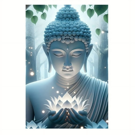 5D DIY Artificial Full Diamond Painting Set - Adult Beginner, Buddha Statues Diamond Art, Sparkling Rhinestone, for Home Wall Decor & Gift - Perfect for Art Lovers & Adults