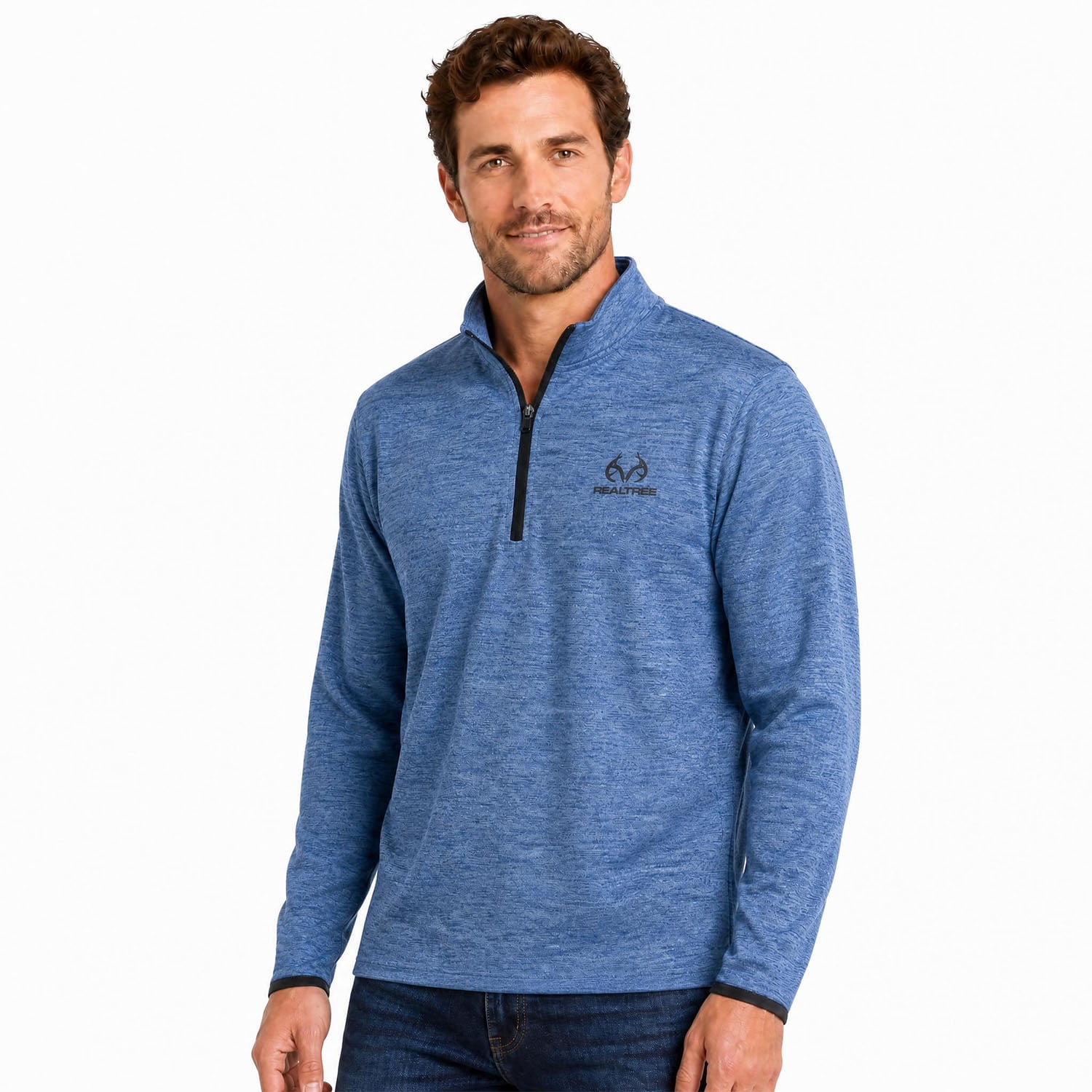Realtree Men's Fleece Quarter Zip Pullover Sweatshirt, Sizes S-2XL