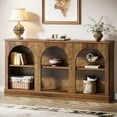 thumbnail image 4 of Tribesigns Farmhouse Console Table, 63-inch 3 Tier Entryway Table with Storage, Wooden Sofa Console Behind the Couch for Hallway, Rustic Brown, 4 of 12