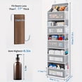 thumbnail image 2 of XHSGX Organizador puerta 5 niveles bolsillos grandes armario tela resistente ahorro espacio dormitorio baño, 2 of 6