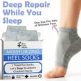 thumbnail image 4 of Moisturizing Socks for Cracked Heel Treatment: Heel Repair, Silicone Toeless, Spa Gel for Dry feet Women, Lotion Moisture Pedicure, Gray, 4 of 6