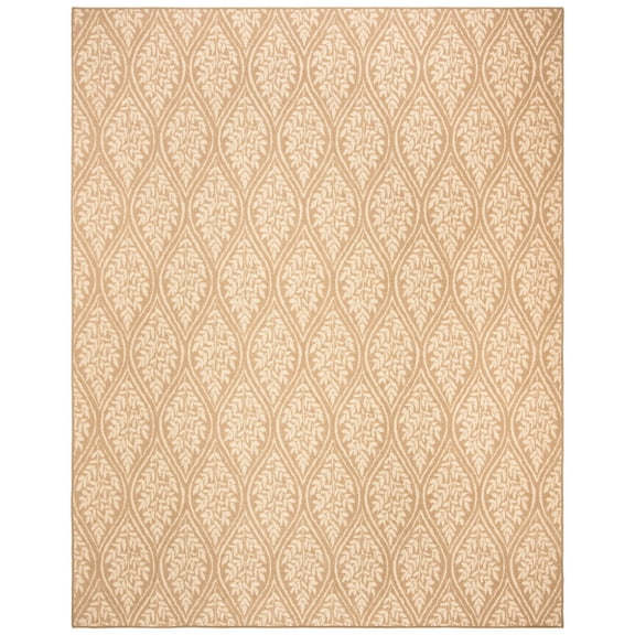 SAFAVIEH Palm Beach Cabrail Damask Area Rug, Sand/Natural, 9' x 12'