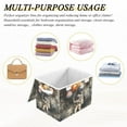 thumbnail image 6 of Yayeee Collapsible Cube Storage Bin with Lid Fabric Closet Decorative Basket with Handles, Watercolor Space, 6 of 7
