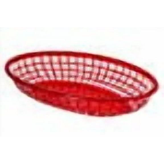 Update International BB96R Red Oval Fast Food Baskets, Set of 12