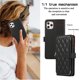thumbnail image 4 of YEYKX Cartera for iPhone 11 Pro de 5,8 Pulgadas con Correa para Muñeca/hombro, 9 Ranuras para Tarjetas, Monedero con Cierre, Soporte de Cuero de Lujo, Funda Cell Phone a Cuadros, Negro, 4 of 10