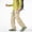 Khaki, variant on Cargo Pants for Men Drawing Waist Hiking Sports Lightweight Solid Color Athletic Work Pants with Zipper Pockets