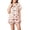 Beige, variant on Breezora Womens Short Sleeve Button Down Pajama Set with Pumpkin Print Shorts Halloween Casual Fall Sleepwear Lounge Comfort Night Tee
