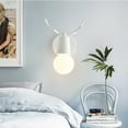 thumbnail image 4 of Lámpara LED Naiovety con soporte de madera luces de pared modernas vintage blanco, 4 of 6
