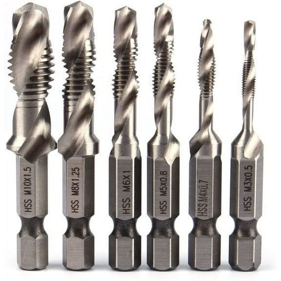 M3-M10 Metric Tap Drill Bits for 1/4" Shank, Ideal for Metalworking High-Speed Steel Hex Shank Drill Bit Set