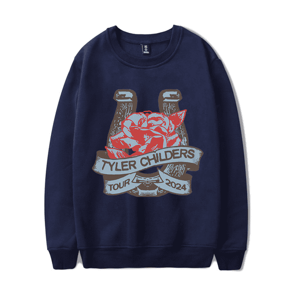 Tyler Childers Merch Sweatshirt Blue Muleshoe Hoodies Country Music Long Sleeve Streetwear Men Women Crewnecks