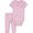 Pink Swan, variant on Baby Girl Outfit Set, 2-Piece, Sizes 0/3-24 Months