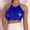 Blue, variant on Women's Short Sexy PU Top Backless Hollow Halterneck Nightclub Sexy Leather PU Vest Seamless Bra Small Sports Bra Lift Bras for Women Push up Women's Bras Push up Bra to Make Look Smaller Womens