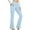 Light Blue, variant on XFLWAM Yoga Pants for Women Casual V Crossover High Waist Butt Lifting Pants Wide Leg Flare Bootcut Leggings with Pockets Light Blue S