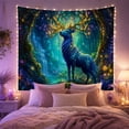 thumbnail image 2 of Forest Standing Deer With Slightly Right Facing Left, Spooky Gothic for Gothic Decor Fans, Dark Art Decor, Halloween Gift, Tapestry Wall Hanging for Bedroom and Dorm, 2 of 5