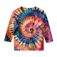 thumbnail image 4 of Taybagh Girls Shirts Size 10-12 Crew Neck 3/4 Sleeves Shirts for Youth Girls Vibrant Ombre Kids Clothes Soft Tees, 4 of 5