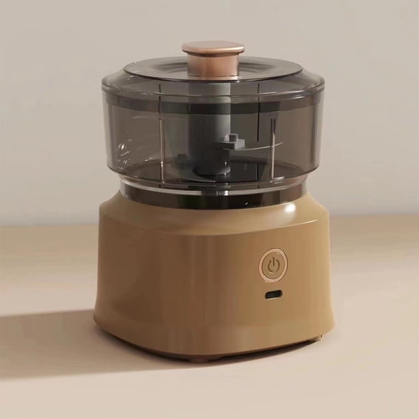 Máquina de cocción eléctrica 350ml Mini picadora de ajo Procesador de alimentos (marrón claro) Sywqhk Libre de BPA