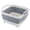 Grey, variant on Collapsible Dish Basin with Drain Stopper Portable Wash Basin Dish Pan Foldable Sink Tub Kitchen Storage Tray Outdoor Storage Bucket