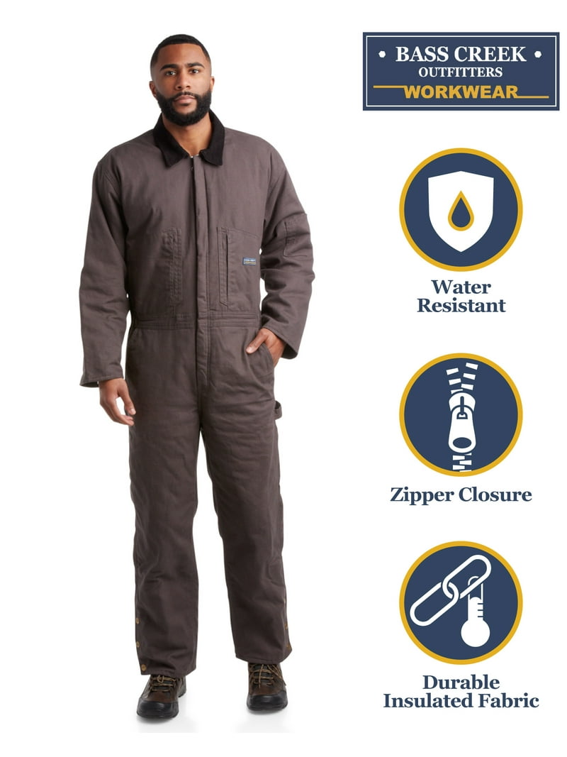 American Overalls ワークウエア秘史 Bass Creek Outfitters Mens Coveralls - Insulated Water-Resistant