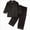 A56-Black, variant on Girls Silky Satin Long Sleeve Pajama Set,Button-Up Sleepwear with Collar 2-3 Years
