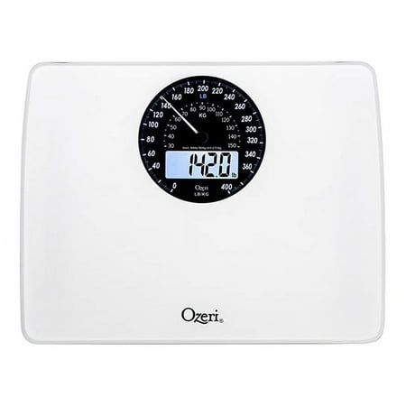 Ozeri Rev Digital Bathroom Scale with ElectroMechanical Weight Dial
