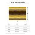 thumbnail image 3 of KLL Bee Stripe Print Fleece Throw Blanket, Horizontal Fleece Bedding Cute Soft Blankets Comfy Fleece Flannel Plush Home Decor for Couch & Bed -60"x50", 3 of 9