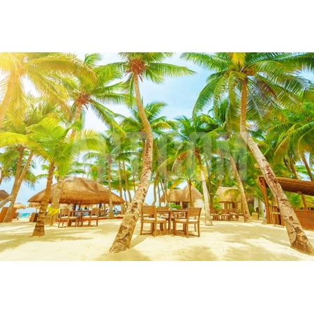 Luxury Beach Resort on Playa Del Carmen, Romantic Honeymoon, Beautiful Bungalow on Seaboard, Fresh Print Wall Art By Anna