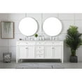 thumbnail image 6 of 72 inch double bathroom vanity in white, 6 of 8