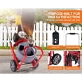 thumbnail image 6 of Jocisland Drain Cleaner Machine 75 FT x 3/8 inch, Auto Feed Electric Drain Snake with 9 Cutters & Air-activated Foot Switch for 1 to 4 Inch Pipes, Sewer Snake Auger, Grey/Red, 6 of 8
