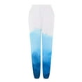 thumbnail image 5 of QATAINLAV Baggy Sweatpants for Women Casual Cinch Bottom Trousers Trendy Gradient Print Joggers Pants Drawstring High Waist Sweat Pant with Pockets Today's Sales Blue L, 5 of 6