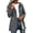 #196Gray, variant on Plus Size Rain Jackets for Women Zipper Button Down Waterproof Windbreaker Jacket Hooded Outdoors Trench Coat with Pockets