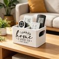 thumbnail image 4 of GHIIYER Coffee Table Organizer Remote Control Holder Wooden Storage Supplies Table Decor White One Size, 4 of 6