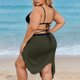 thumbnail image 4 of Playa de las Mujeres Cubre-Ups Sheer Chiffon Sarong con Correa Ajustable Alta Hendidura Que Fluye Envoltura Drapeada para Piscina, 4 of 9