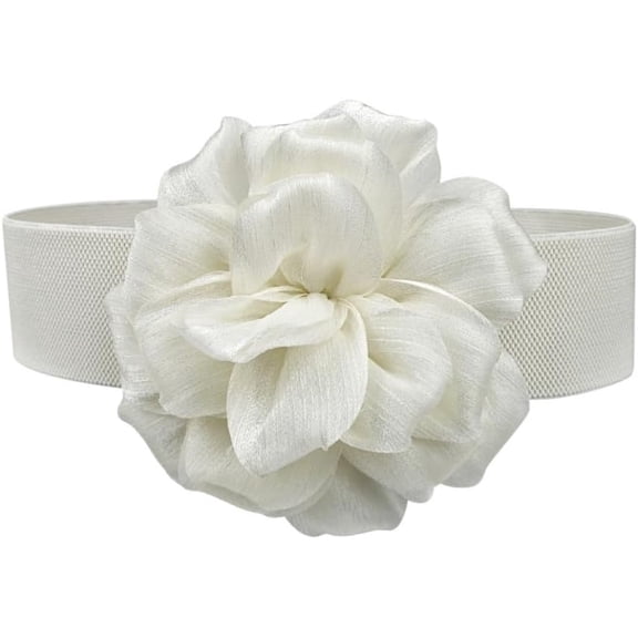 YooGuoGuo Large Chiffon Flower Waist Belt for Women Elastic Stretch Belt