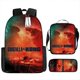 thumbnail image 1 of Mochila con estampado de Godzilla, juego de 3 piezas, mochila para portátil de 17 pulgadas, mochila escolar, mochila de viaje multifuncional unisex, 1 of 5
