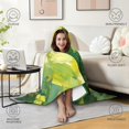 thumbnail image 4 of Green Jungle Parrot Wearable Blanket Hoodies for Women Men Adults Parrot Lovers Plush Lightweight Cute Parrots Hooded Blankets for Camping Office Decor Birthday Gifts 60×80 Inch, 4 of 5