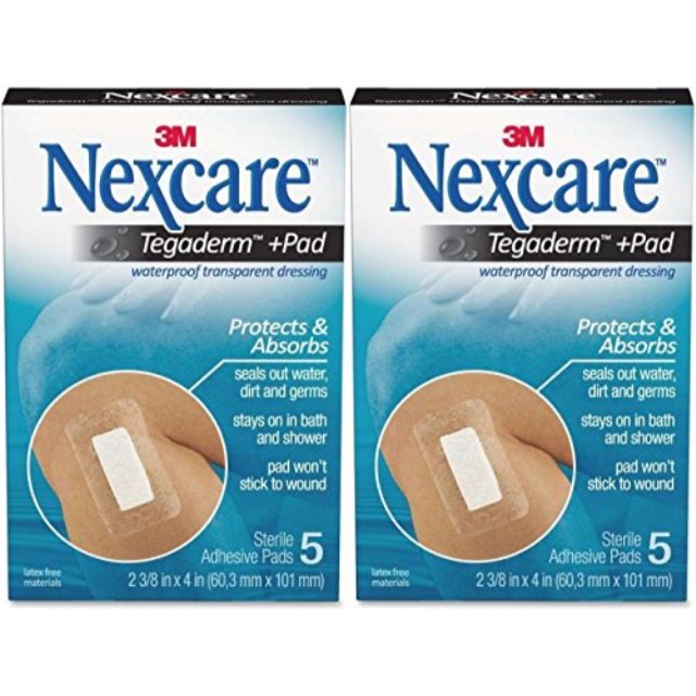 nexcare absolute waterproof premium adhesive pad, 23/8" x 4"5ct (pack