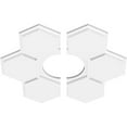 thumbnail image 2 of 20"OD x 6"ID x 7"C x 1"P Daisy Architectural Grade PVC Contemporary Ceiling Medallion, Two Piece, 2 of 11