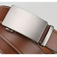 thumbnail image 5 of Mens Genuine Leather Ratchet Belts Adjustable Automatic Buckle Size 30-42 Brown, 5 of 7