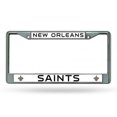 thumbnail image 2 of New Orleans Saints Chrome License Plate Frame, 2 of 2