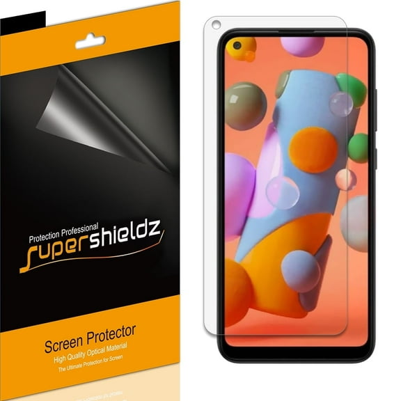 [6-Pack] Supershieldz for Samsung Galaxy A11 Screen Protector, Anti-Bubble High Definition (HD) Clear Shield