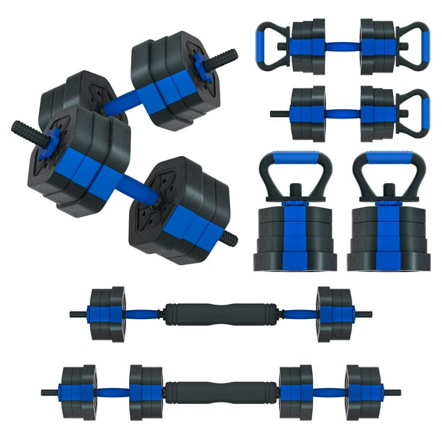 Juego de mancuernas VIVITORY, ajustables hasta 20 kg, diseño hexagonal