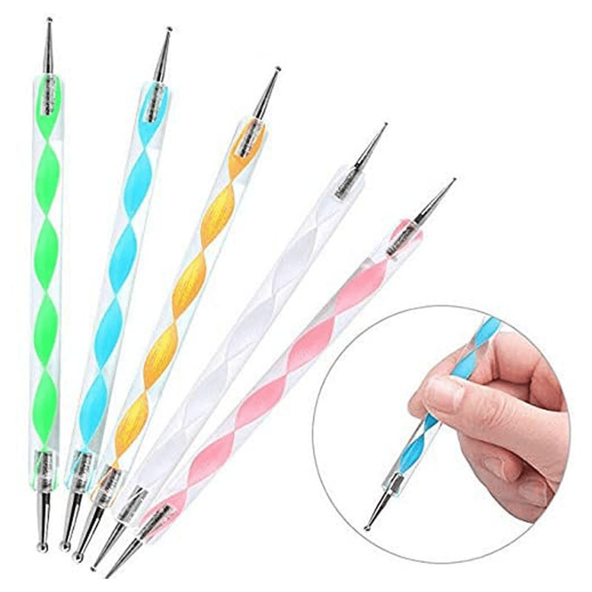 80 Pcs Mandala Dotting Tools for Painting Rocks Mandala Stencils Kit Ball Stylus Clay Sculpting Carving Tools