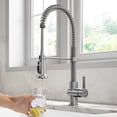 thumbnail image 2 of KRAUS Britt 2-in-1 Commercial Style Pull-Down Single Handle Water Filter Kitchen Faucet in Spot-Free Stainless Steel with Purita 2-Stage Under-Sink Filtration System, 2 of 19