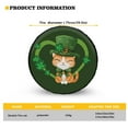 thumbnail image 5 of Yuyamidu Cat Spare Wheel Tire Cover Green Leaf Tire Covers St. Patrick's Day Tough Tire Cover Protective Cover for RV Camper Travel Trailer SUV Truck, 5 of 5
