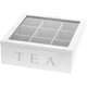thumbnail image 3 of Wooden tea box, white tea box, tea box with 9 compartments, large tea box, white (leather), 3 of 5