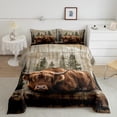 thumbnail image 2 of Castle Fairy Highland Cow Twin Comforter Sets for Female Men,Abstract Vintage Bedding Set, 2 of 8