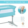 thumbnail image 5 of Costway Baby Playard Bassinet Bed Side Crib Infant Sleeper Breathable Mesh with Carrying Bag Green, 5 of 8